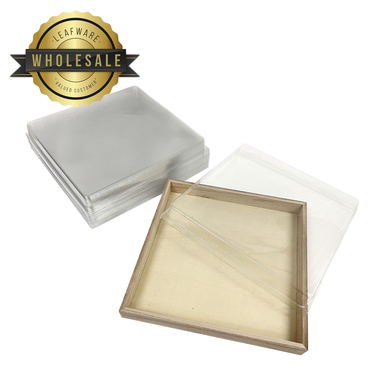 WHOLESALE 9.4" x 9.4" Square Lid Clear View Window (25 count/case) S