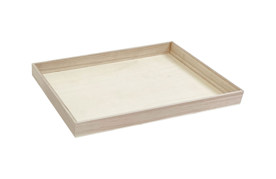 RETAIL -  12" x 12" x 1.25" Heavy Duty Wooden Tray (12 count/case) SKU: LWNAPA12SQ1H